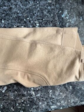 Horze Pull On Riding Pants/Breeches  Patches Stirrups Tan Unisex Extra Large Kid